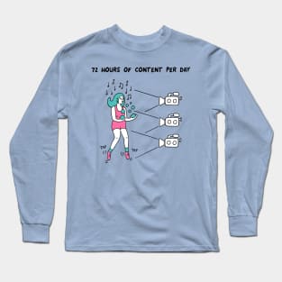 72 Hours of Content per Day Long Sleeve T-Shirt